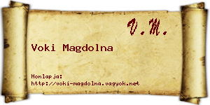 Voki Magdolna névjegykártya